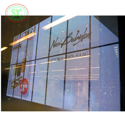 Pantalla LED transparente con método de conducción avanzado, IP43 a prueba de agua y material de gabinete de aluminio duradero
