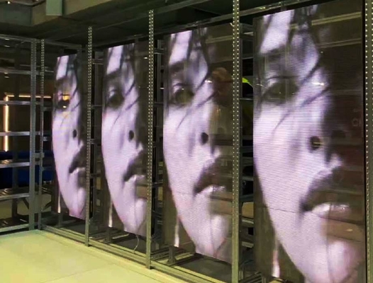 AC100-240V 60Hz Entrada pantalla LED transparente para publicidad interior función de visualización de vídeo 3-5 años de garantía