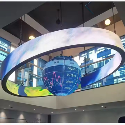 Exterior 360 grados cilindro pantalla LED columna pantalla curva cartel publicitario