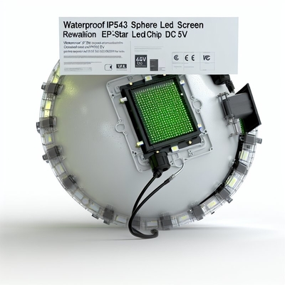 Pantalla LED esférica impermeable IP43 con resolución Chip LED Epistar DC5V