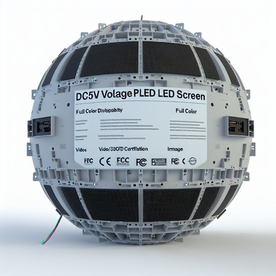 Pantalla LED de esfera de voltaje DC5V con certificación FCC y función de visualización de vídeo/texto/imagen