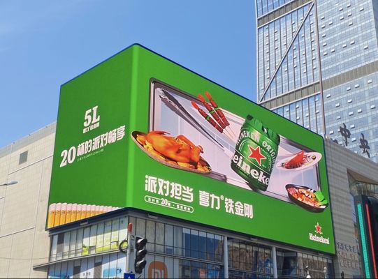 Buen precio Tamaño de pantalla personalizado y pantalla LED a color para exteriores con 5500 de brillo para publicidad de video al aire libre en línea