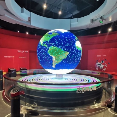 Pantalla LED esférica DC5V para funciones de visualización de video, texto e imagen