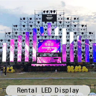 Pantallas LED de alquiler para almacén con gabinete de aluminio fundido a presión y módulo de 0,25 kg de peso