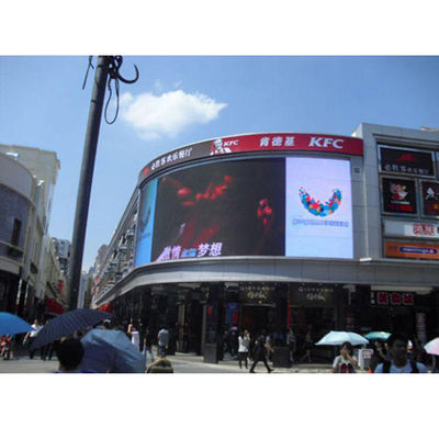 Pantalla llevada al aire libre video llevada al aire libre llevada del alto brillo de la cartelera de publicidad del gabinete del hierro de la pared P8 960x960m m de la exhibición P8