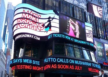 Publicidad exterior pantalla LED a todo color P8 fija impermeable IP65 1/16 modo de escaneo