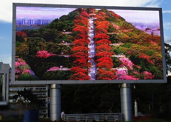 Pantalla de pared para publicidad callejera con marco fijo LED P6 grande impermeable