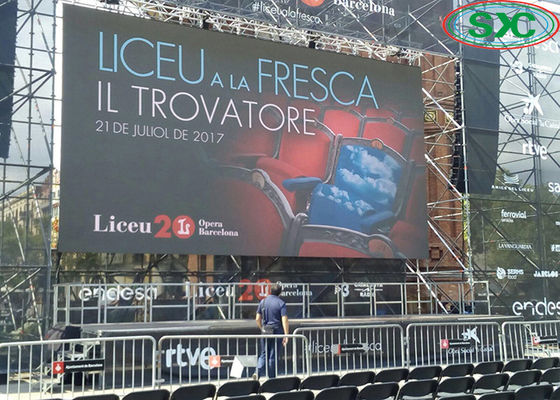 Buen precio el alquiler de la etapa al aire libre del alto brillo p6 llevó la exhibición con a presión gabinete del aluminio de la fundición en línea