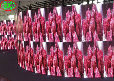 Curva LED pantallas de publicidad al aire libre de color completo P4.81 alta tasa de actualización interior de color completo LED