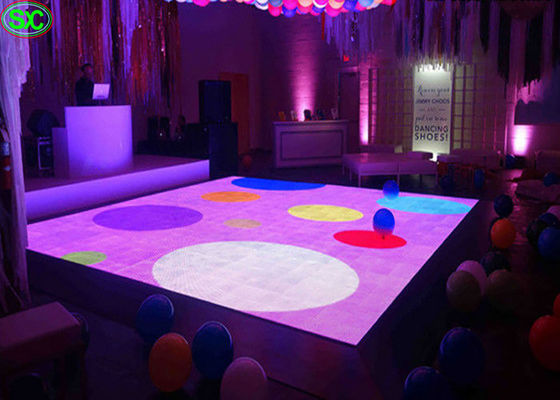 La exhibición interactiva impermeable P4.81 DC 15V del LED Dance Floor a presión aluminio de la fundición