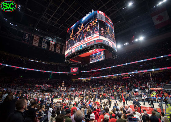 Los tableros de publicidad cuadrados del perímetro del LED, estadio P5 llevaron la exhibición para la demostración Live