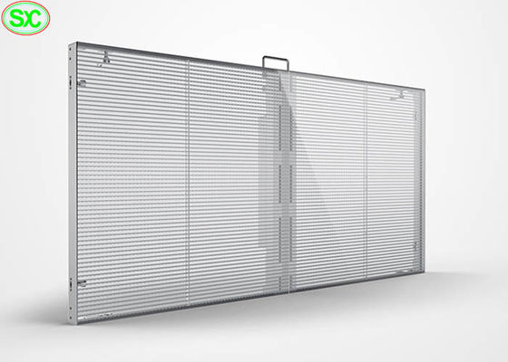 Buen precio P10 que hace publicidad de la exhibición transparente de la ventana de la pantalla de cristal video transparente en línea