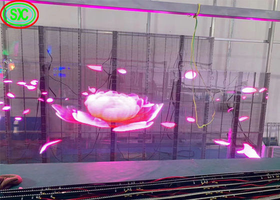 Buen precio Panel de LED transparente con chip de obleas, pantalla LED transparente de alta visibilidad en línea