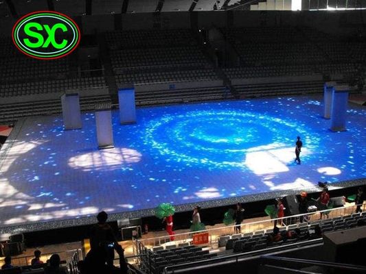 Buen precio p10 al aire libre Diy a todo color encienden para arriba Dance Floor con la máscara del piso de Skidproof, tamaño modificado para requisitos particulares en línea