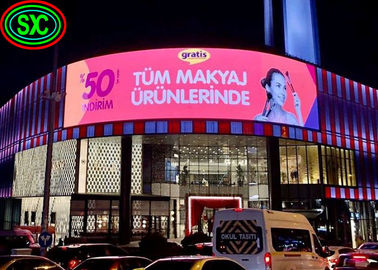 Pantalla LED exterior curvada de publicidad, panel LED P6, pantalla LED a todo color de 20W en interiores