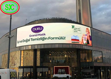 Pantalla LED exterior curvada de publicidad, panel LED P6, pantalla LED a todo color de 20W en interiores