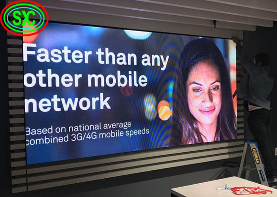 Pantalla LED de video de pared SMD2121 de 1200 cd/㎡, alto brillo, alta frecuencia de actualización de 3840 Hz, pantalla LED a todo color para interiores