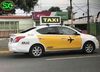Exhibición llevada top a todo color del taxi, muestras de publicidad del tejado del taxi P6 Aliminum