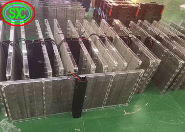 Peso ligero Transparente Led Video Pared malla cartelera de vidrio pantalla impermeable transparente led pared de video