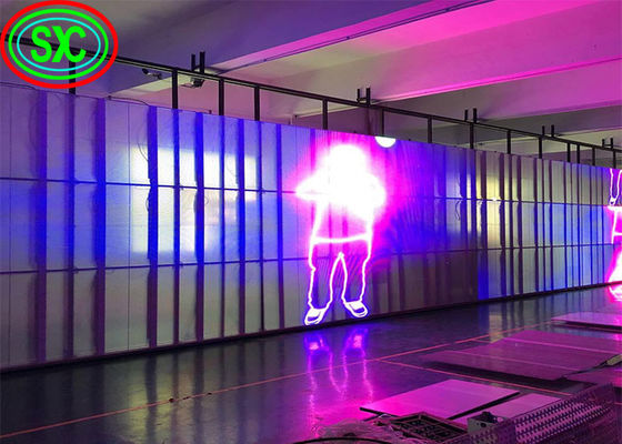 Full Color HD Flexible 4000 cd/m2 Panel LED transparente pantalla LED transparente