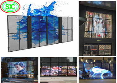 Pantallas de instalación de alquiler Gran ángulo de visión P3.91 P4.81 2500 Nits Pantalla LED transparente