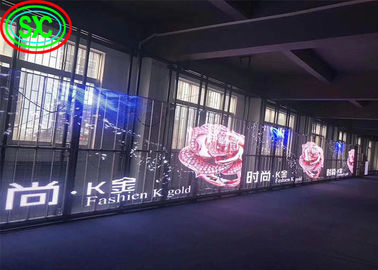 Panel de publicidad Epistar Chip Transparente LED Cortina pantalla transparente pantalla LED transparente pantalla de vidrio LED