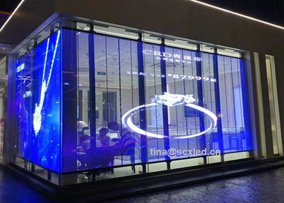 Buen precio Display LED transparente para publicidad en línea
