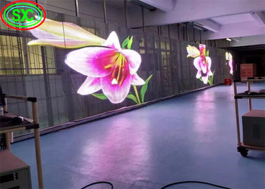 HD Aluminio de fundición impermeable personalizable exterior P3.91 10mm Pared de pantalla de vidrio transparente