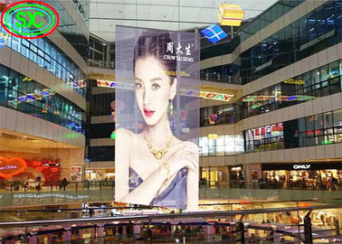 Pantalla LED transparente P3.91-7.82 Ventanas de vidrio a todo color montadas para joyas