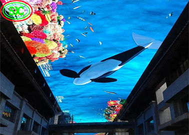 HD Full Color Suspended LED Display Alquiler P4 para exposiciones / espectáculos de motor