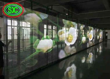 Brillo Pantalla LED transparente, Panfletos publicitarios LED a todo color