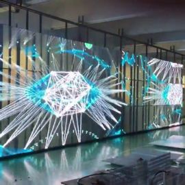 Pantalla LED transparente a todo color P3.91-7.82 1000 mm*500 mm/1000 mm*1000 mm Ventanas de vidrio
