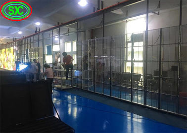 Centro comercial exterior de color completo impermeable P3.91-7.82 malla transparente pantalla LED