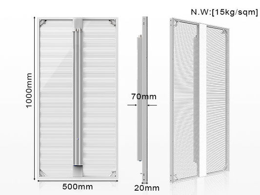 P3.9-7.8 Interior Pantalla LED transparente a todo color con pantalla LED curva de video de pared de vidrio para escaparate