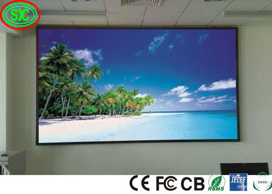 Panel de pared de video LED de 2,5 mm de inclinación fija, iglesia gigante SMD de color completo publicidad interior