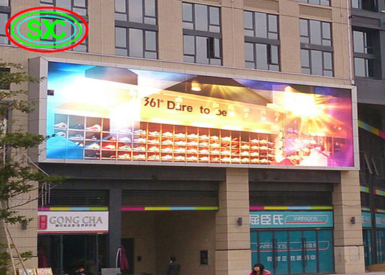 Exhibición llevada a todo color al aire libre del alto brillo SMD RGB P10 para hacer publicidad