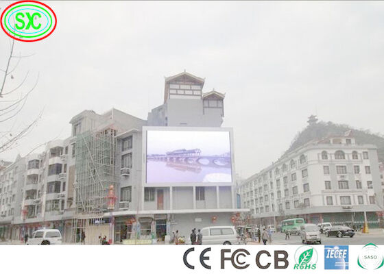 Pantalla de LED de color completo exterior P6 Con alta tasa de actualización de publicidad Panel de cartelería 320W/m2 P6 6500cd/m2