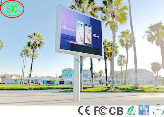 Pantalla de LED de color completo exterior P6 Con alta tasa de actualización de publicidad Panel de cartelería 320W/m2 P6 6500cd/m2
