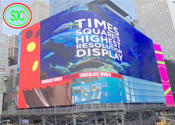 Pantalla de publicidad LED exterior con caja de fibra de carbono y pantalla de publicidad comercial de alta densidad
