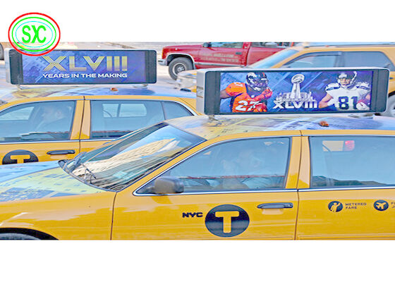 Pantalla de techo de taxi a todo color en exteriores