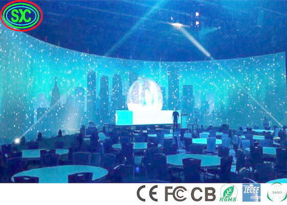MBI 5124 SMD1010 1300cd/M2 P3.91 Pantalla LED de escenario curvado con pantalla LED a todo color