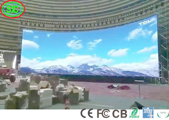 MBI 5124 SMD1010 1300cd/M2 P3.91 Pantalla LED de escenario curvado con pantalla LED a todo color