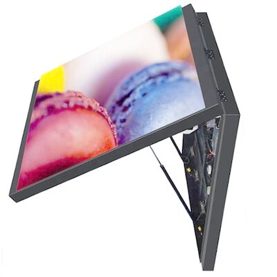 6mm Pitch de píxeles Exterior Display LED a todo color Control inalámbrico delantero / trasero IP65/IP54 Armario de acero planchado 32.5kg Peso