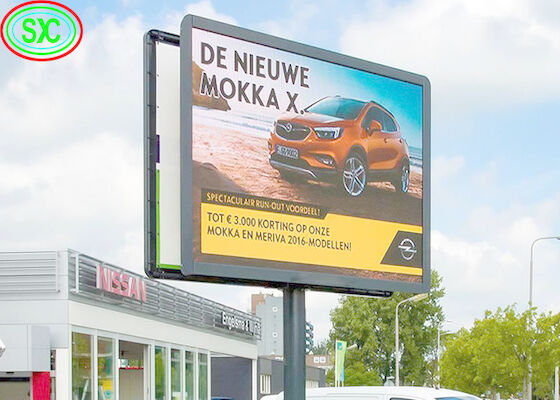P6 P8 P10 Publicidad al aire libre Impermeable 960x960mm gabinete pantalla de publicidad comercial LED fija