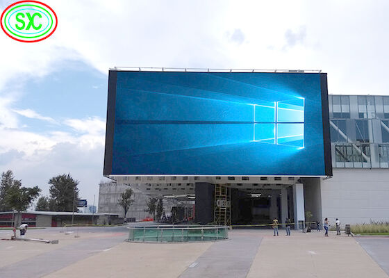 P6 P8 P10 Publicidad al aire libre Impermeable 960x960mm gabinete pantalla de publicidad comercial LED fija