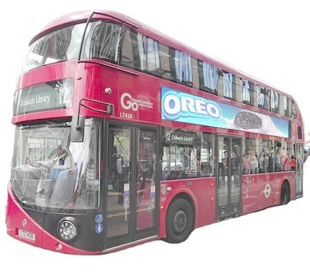 Autobús de exteriores Waterproof LED Panfletos publicitarios de color completo P5 Servicio frontal de color completo