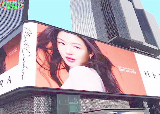 Publicidad de edificios al aire libre a todo color LED Billboard Street Big P10 con 3 años