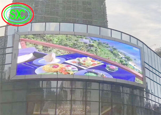 Exhibición llevada a todo color al aire libre del alto brillo SMD RGB P10 para hacer publicidad