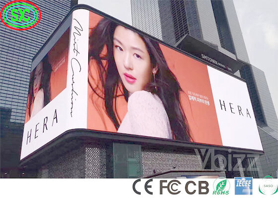 Color completo 6000cd/M2 10mm Pixel de publicidad LED Panel SMD3535 pantalla de LED de publicidad al aire libre