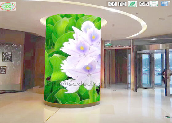 P4 Curva de pantalla de video LED cortina de pantalla flexible LED módulo de visualización de color completo